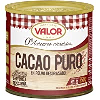 Los mejores  - Chocolates Valor Cacao Puro En Polvo- Tamaño Único- Pack de 1